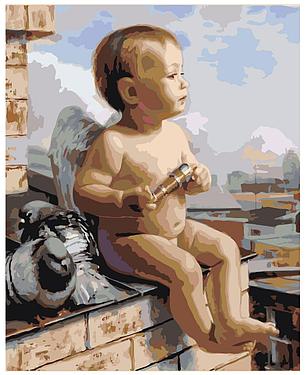 Картина по номерам Ангел на крыше 40 x 50 | ARTH-AngelnakrysheV | SLAVINA, фото 2