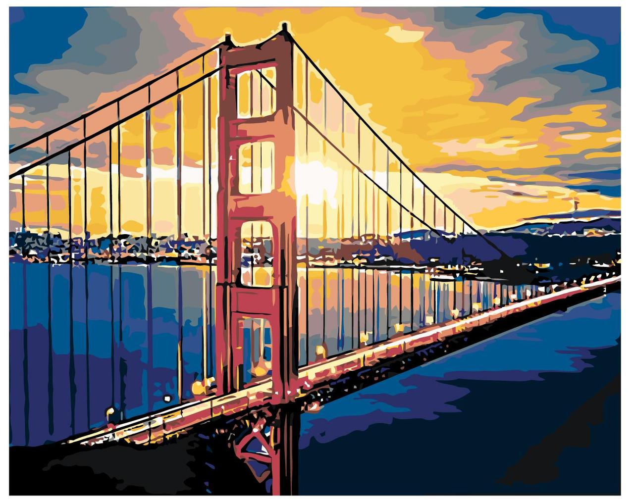 Картина по номерам Ночной Сан-Франциско 40 x 50 | Z5037 | SLAVINA - фото 1 - id-p196790248
