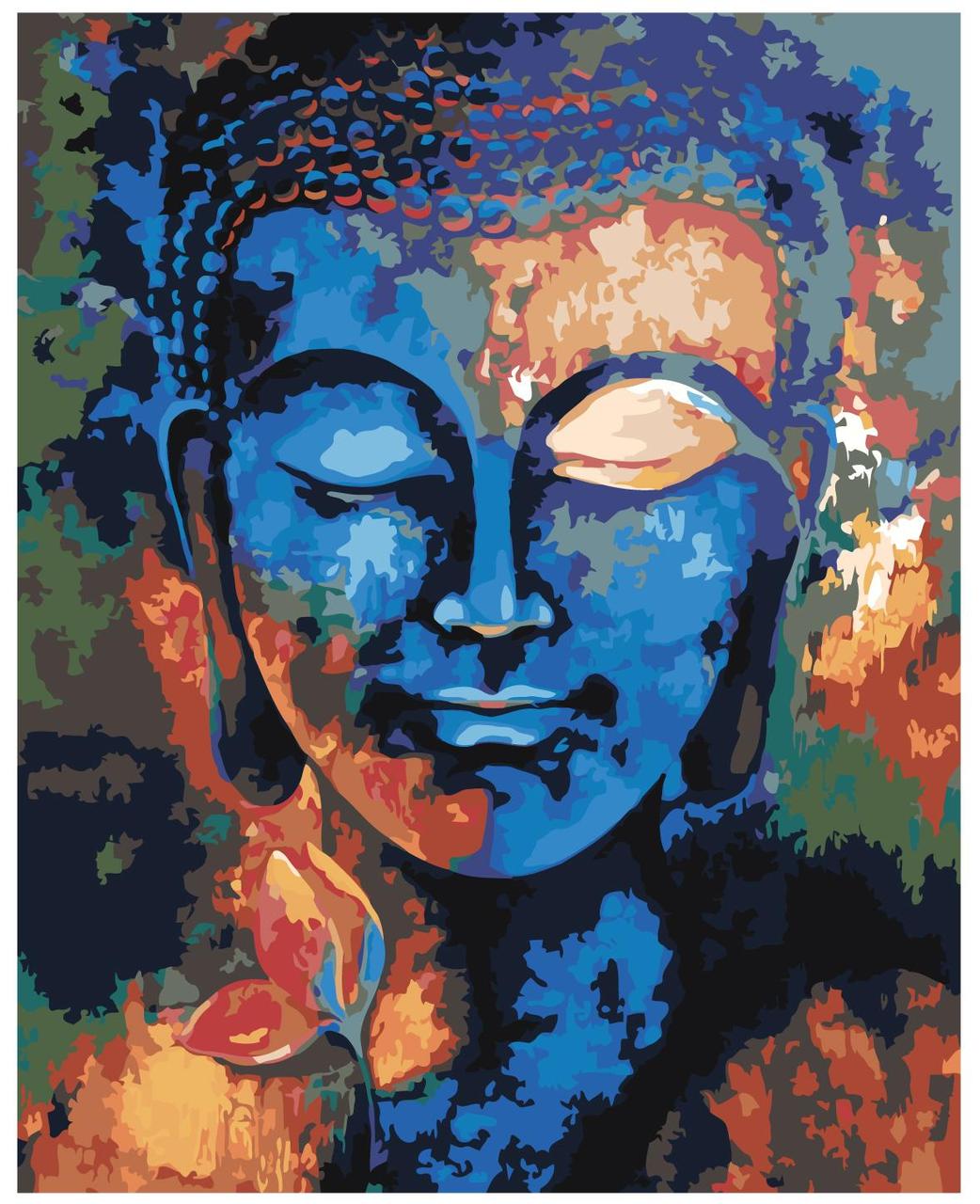 Картина по номерам Будда с цветком 40 x 50 | PHTO-4050bud | SLAVINA