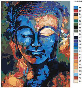 Картина по номерам Будда с цветком 40 x 50 | PHTO-4050bud | SLAVINA, фото 2