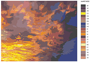 Картина по номерам Облака на закате 40 x 50 | ets497-4050 | SLAVINA, фото 2