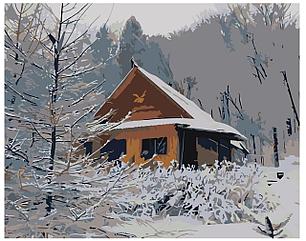 Картина по номерам Дом в зимнем лесу 40 x 50 | z6720 | SLAVINA, фото 2