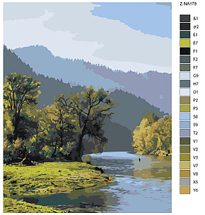 Картина по номерам Горная река 40 x 50 | Z-NA178 | SLAVINA, фото 2