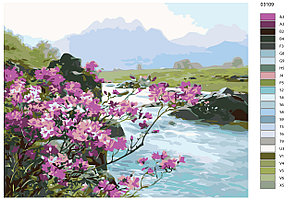 Картина по номерам Весна в горах 40 x 50 | KTMK-03109 | SLAVINA, фото 2