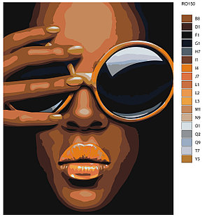Картина по номерам Африканка в очках 40 x 50 | RO150 | SLAVINA, фото 2