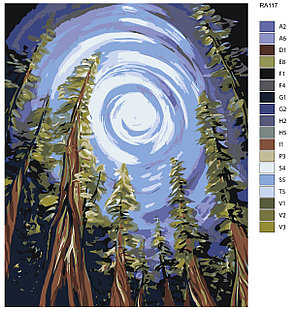 Картина по номерам Ночной лес 40 x 50 | RA117 | SLAVINA, фото 2