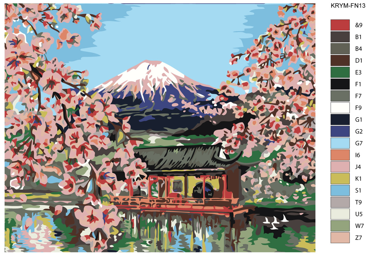 Картина по номерам Весна в Японии 40 x 50 | KRYM-FN13 | SLAVINA - фото 2 - id-p196789299