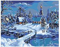 Картина по номерам Зимняя деревня 40 x 50 | Z-AB605 | SLAVINA
