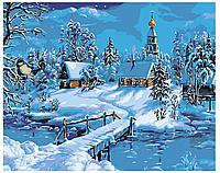 Картина по номерам Зима в деревне 40 x 50 | Z-AB672 | SLAVINA