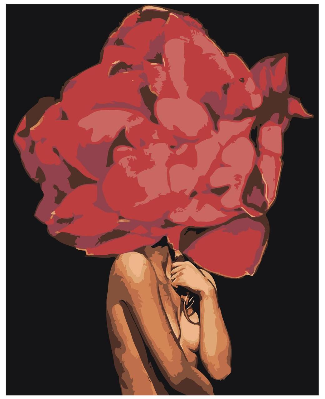 Картина по номерам Девушка с цветком на голове 40 x 50 | Z-AB251 | SLAVINA - фото 1 - id-p196791294