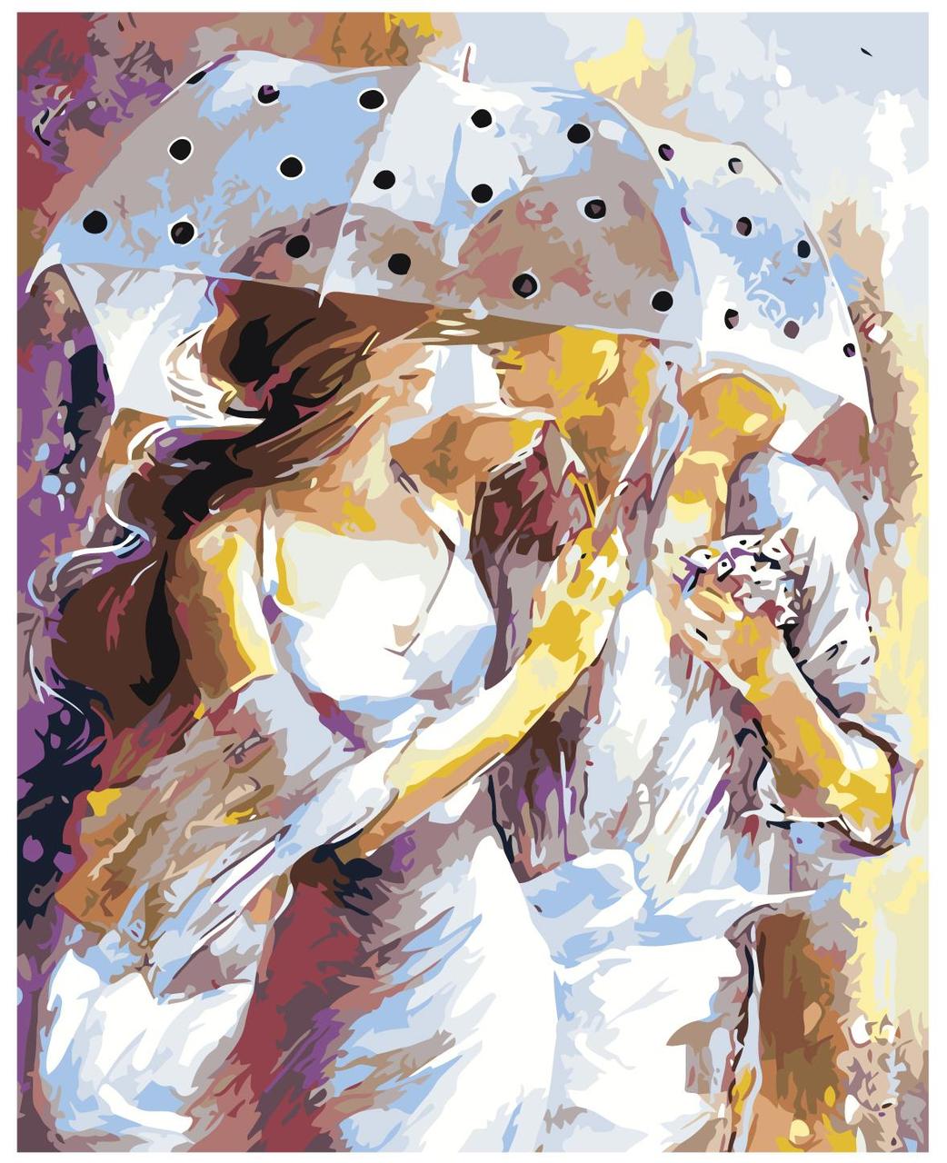 Картина по номерам Пара под зонтом 40 x 50 | ARTH-AH163 | SLAVINA - фото 1 - id-p196790297