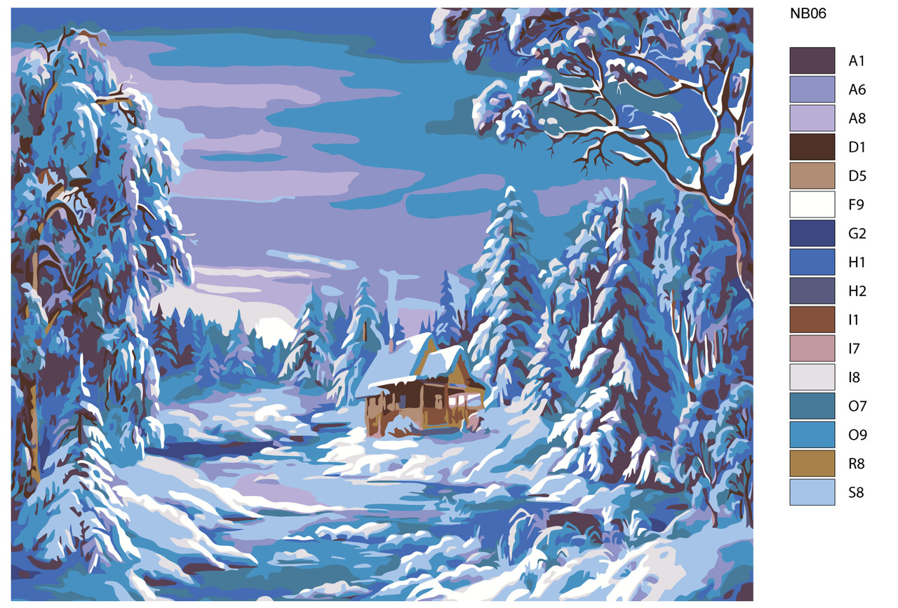 Картина по номерам Волшебство зимы Ники Боэм 40 x 50 | NB06 | SLAVINA - фото 2 - id-p196789321