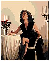 Картина по номерам Дама с вином 40 x 50 | VE15 | SLAVINA