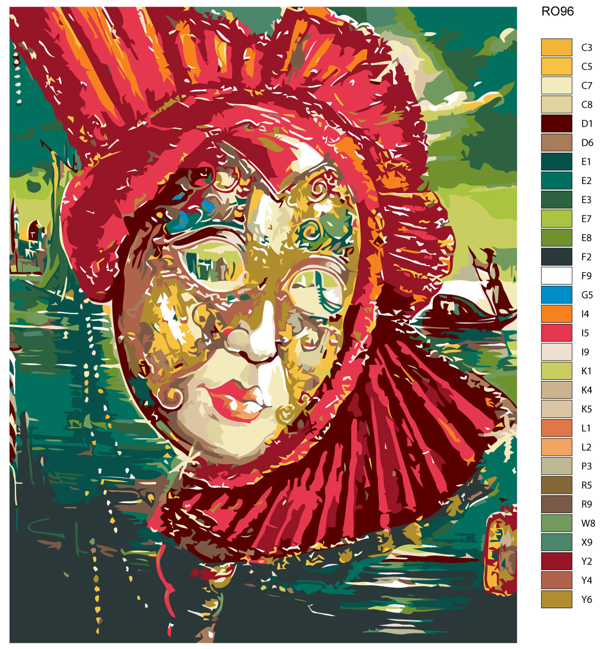 Картина по номерам Венецианский карнавал 40 x 50 | RO96 | SLAVINA - фото 2 - id-p196790324