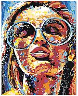 Картина по номерам Девушка в очках. Абстракция 40 x 50 | PA144 | SLAVINA