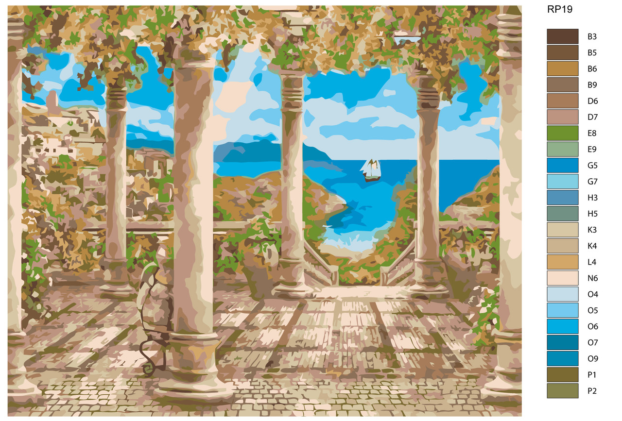 Картина по номерам Дворец у моря Роберт Пежман 40 x 50 | RP19 | SLAVINA - фото 2 - id-p196789351