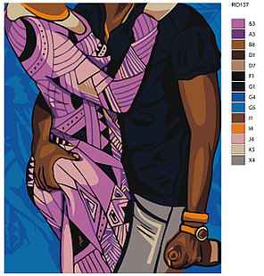 Картина по номерам Мужчина и женщина 40 x 50 | RO137 | SLAVINA, фото 2