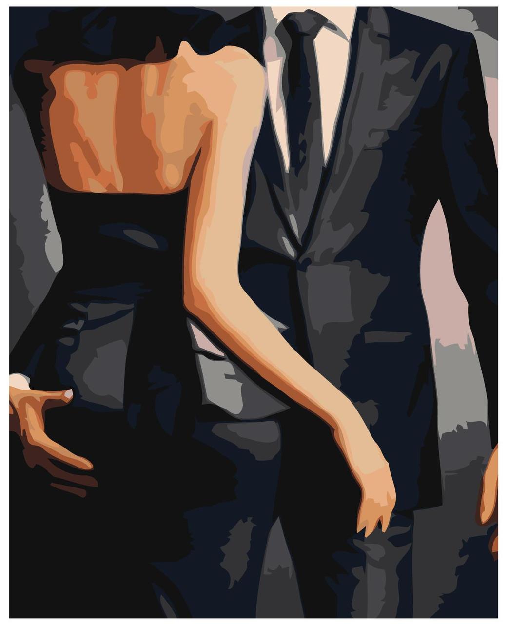 Картина по номерам Мужчина в костюме с девушкой 40 x 50 | Z-AB498 | SLAVINA