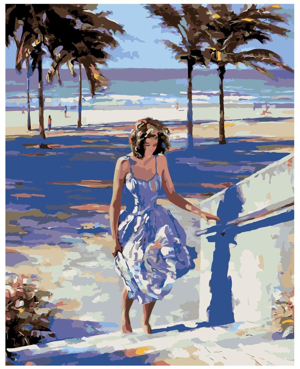 Картина по номерам Девушка на пляже Говард Беренс 40 x 50 | HB09 | SLAVINA - фото 1 - id-p196789366