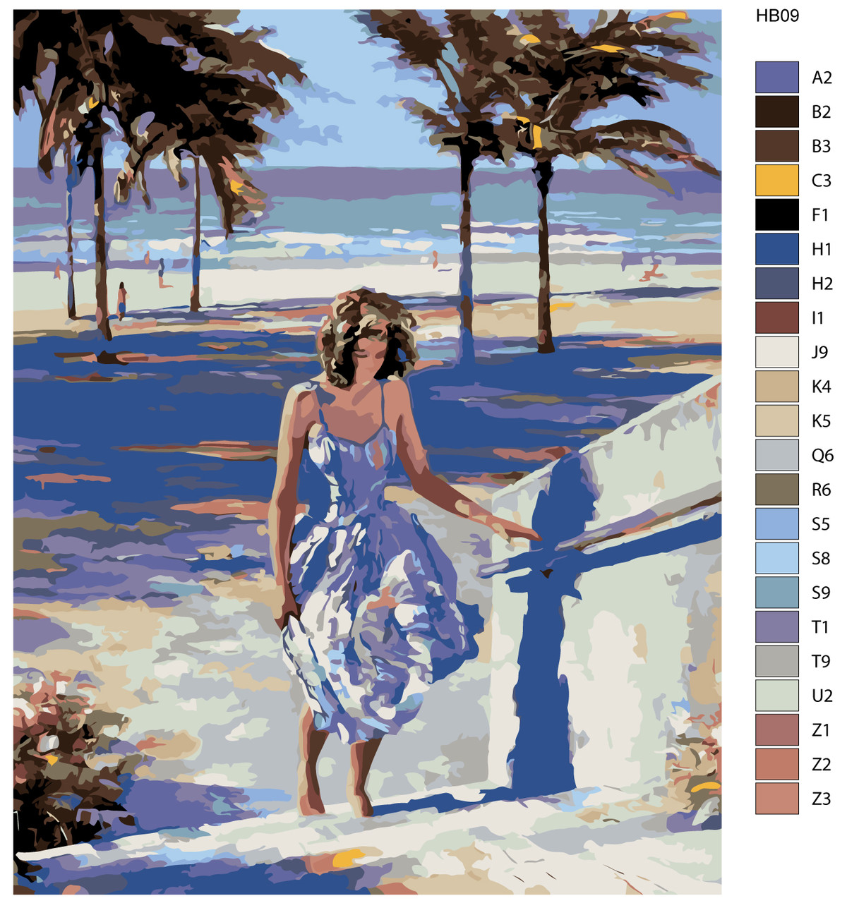 Картина по номерам Девушка на пляже Говард Беренс 40 x 50 | HB09 | SLAVINA - фото 2 - id-p196789366
