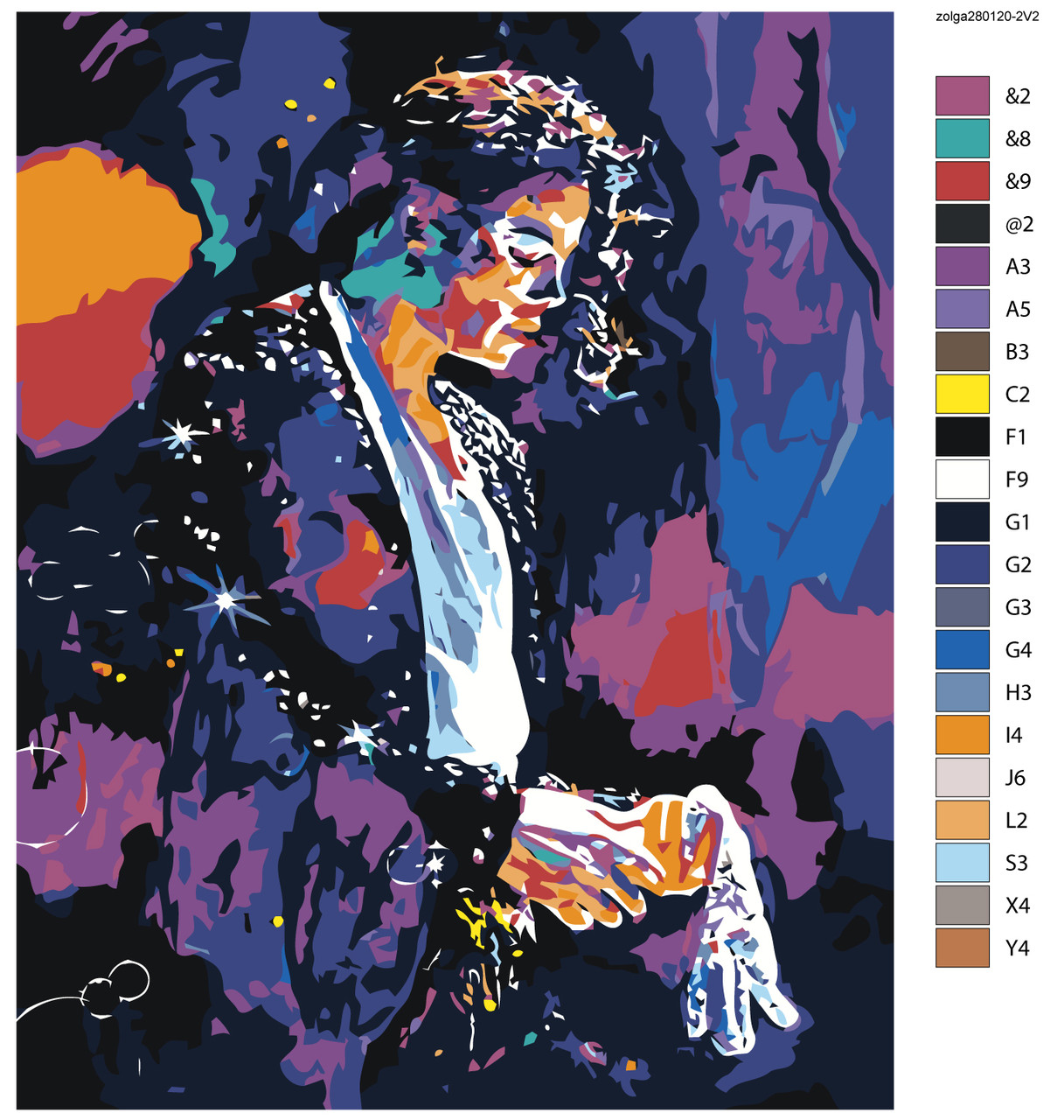 Картина по номерам Король поп-музыки. Майкл Джексон 40 x 50 | zolga280120-2V2 | SLAVINA - фото 2 - id-p196791355