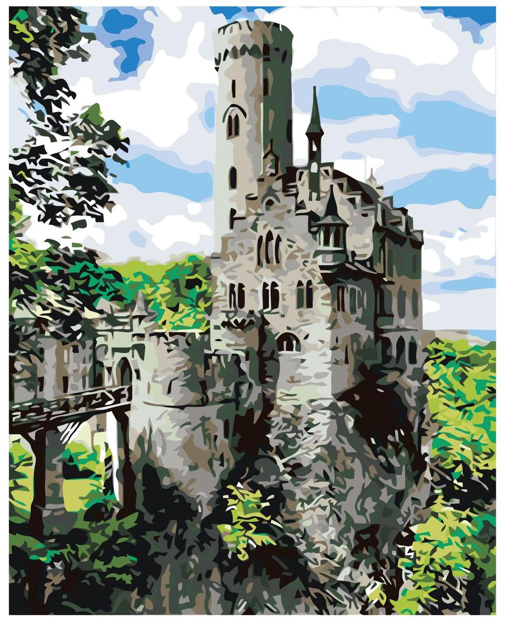 Картина по номерам Замок Лихтенштейн 40 x 50 | GU-A9991 | SLAVINA - фото 1 - id-p196791366