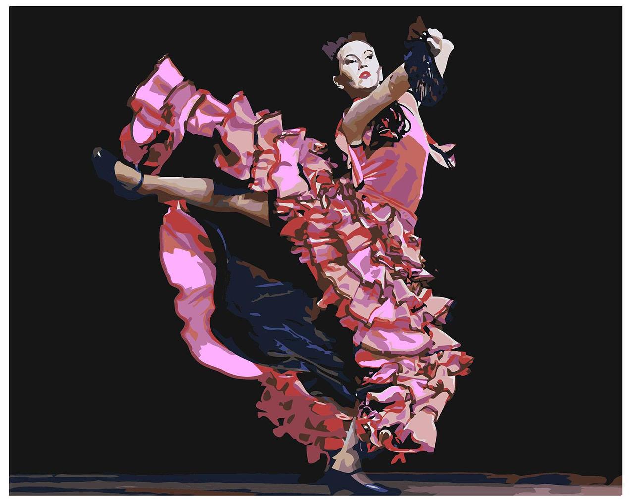 Картина по номерам Танцовщица фламенко 40 x 50 | z6679v3 | SLAVINA - фото 1 - id-p196790369