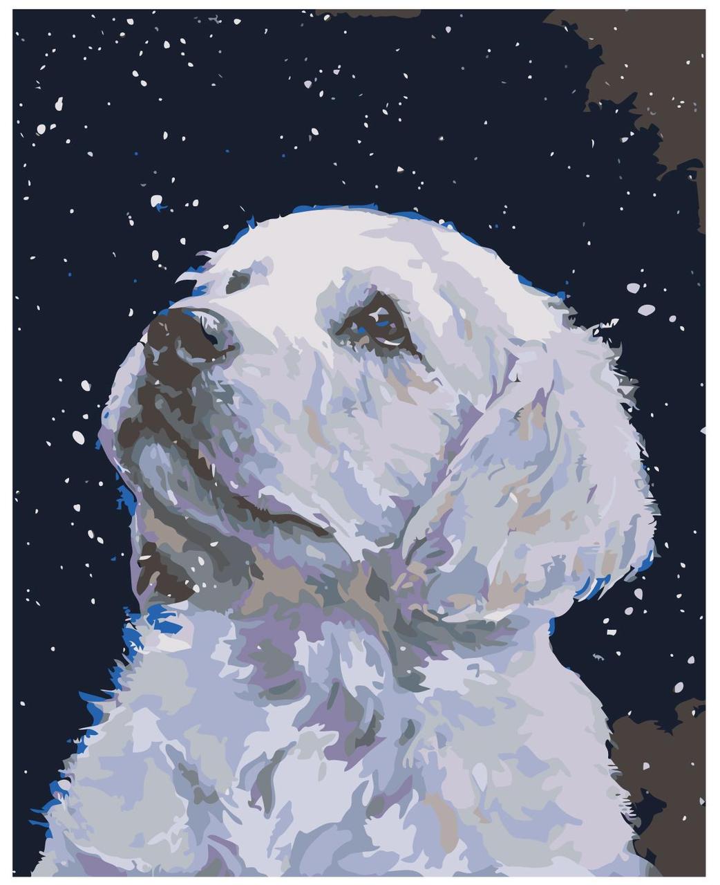 Картина по номерам Снежный пес 40 x 50 | ARTH-AH142 | SLAVINA