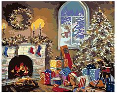 Картина по номерам Домашний очаг на Рождество Ники Боэм 40 x 50 | NB02 | SLAVINA
