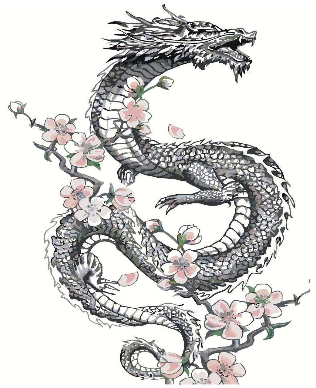 Картина по номерам Китайский дракон 40 x 50 | Z-NA172 | SLAVINA - фото 1 - id-p196789408
