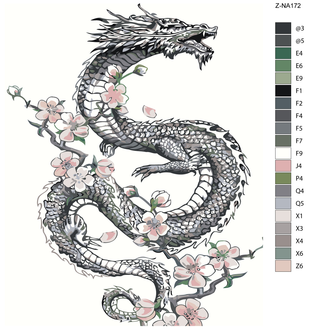 Картина по номерам Китайский дракон 40 x 50 | Z-NA172 | SLAVINA - фото 2 - id-p196789408