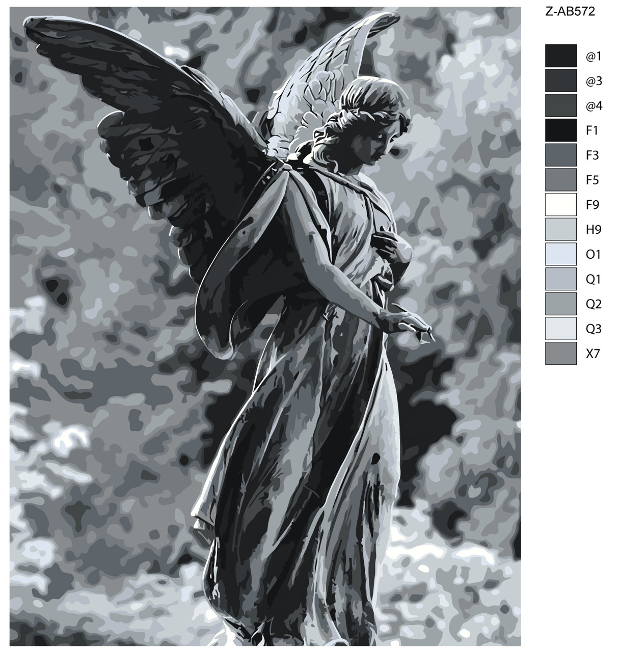 Картина по номерам Статуя Ангела 40 x 50 | Z-AB572 | SLAVINA - фото 2 - id-p196791413