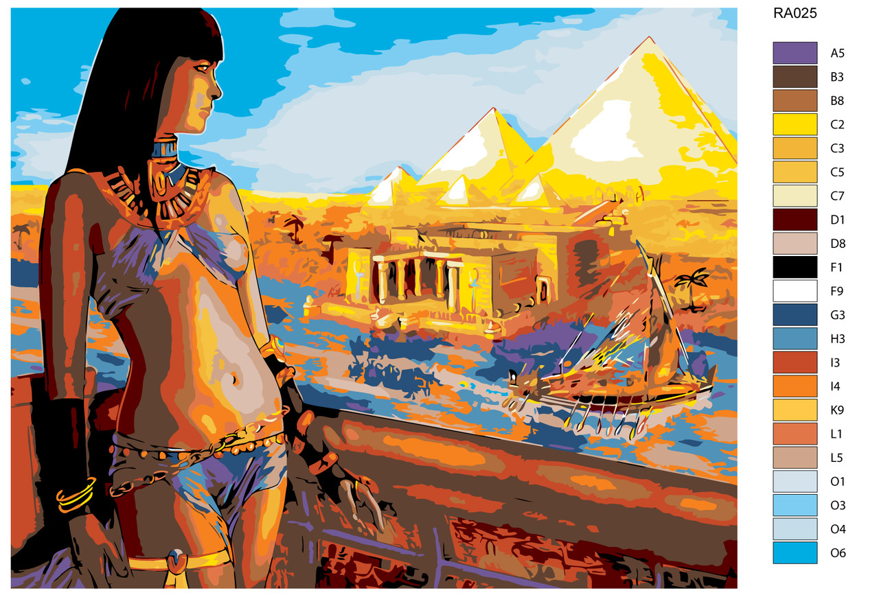 Картина по номерам Египетская принцесса 40 x 50 | RA025 | SLAVINA - фото 2 - id-p196789412