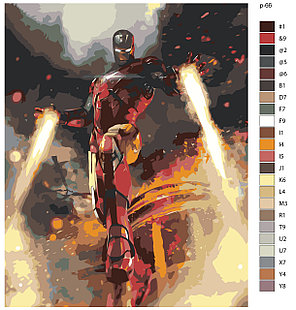 Картина по номерам Железный Человек 40 x 50 | IIIR-p-66 | SLAVINA, фото 2