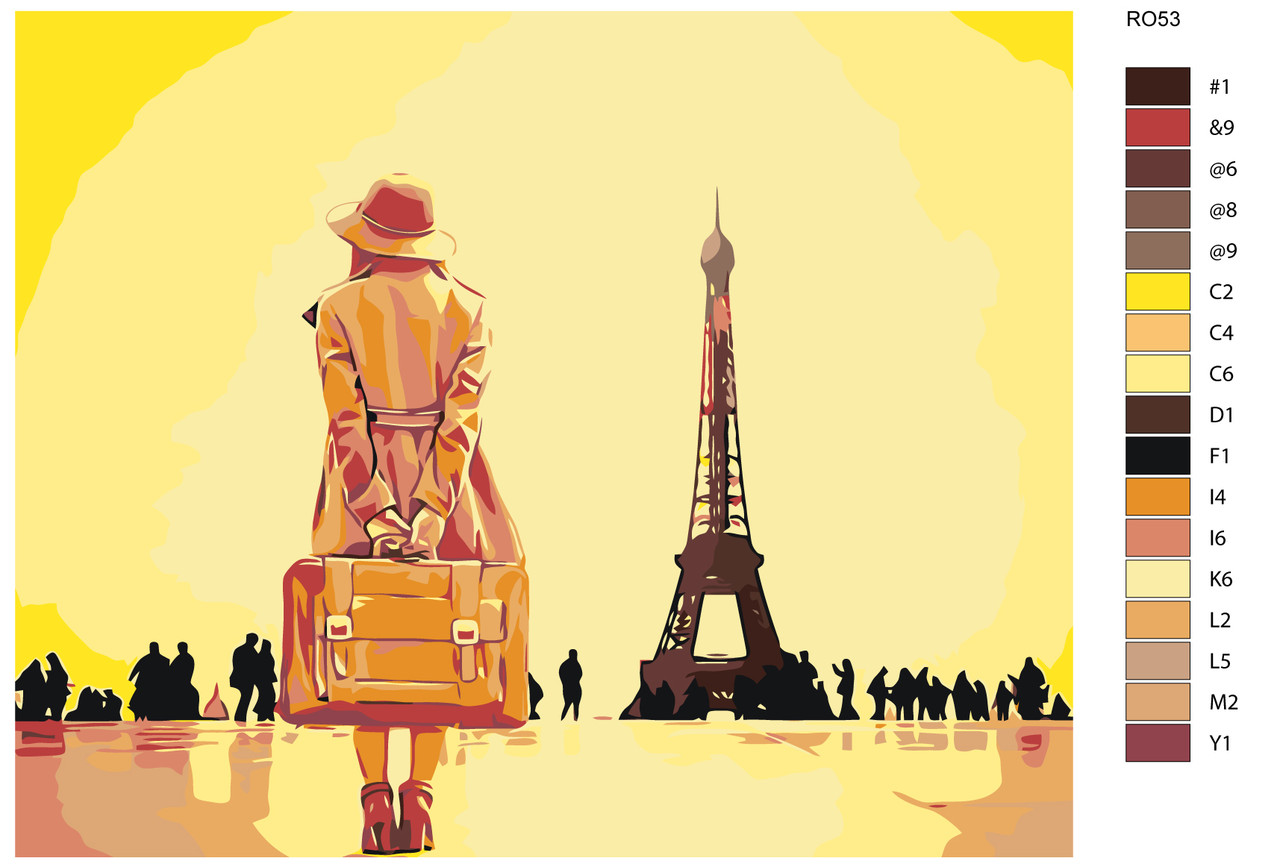 Картина по номерам Путешествие в Париж 40 x 50 | RO53 | SLAVINA - фото 2 - id-p196791424