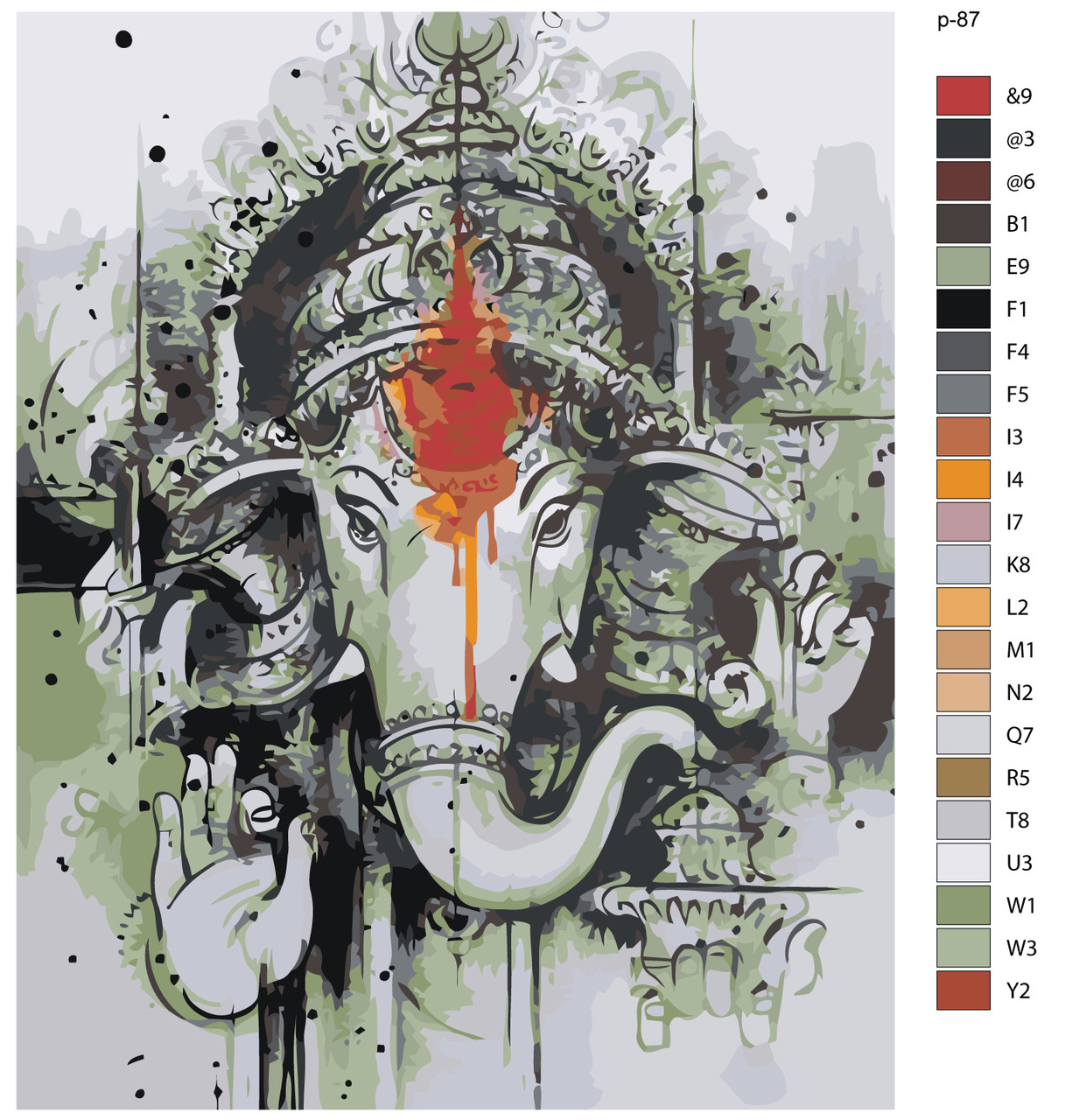 Картина по номерам Индийский Слон 40 x 50 | IIIR-p-87 | SLAVINA - фото 2 - id-p196789442