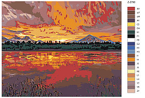 Картина по номерам Закат над озером 40 x 50 | Z-Z790 | SLAVINA, фото 2
