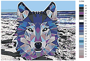 Картина по номерам Волк. Геометрия 40 x 50 | Z-Z799 | SLAVINA, фото 2