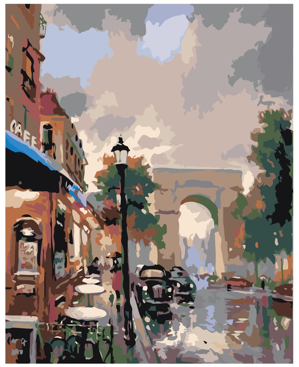 Картина по номерам Кафе в Париже Брент Хейтон 40 x 50 | BH21 | SLAVINA - фото 1 - id-p196789451