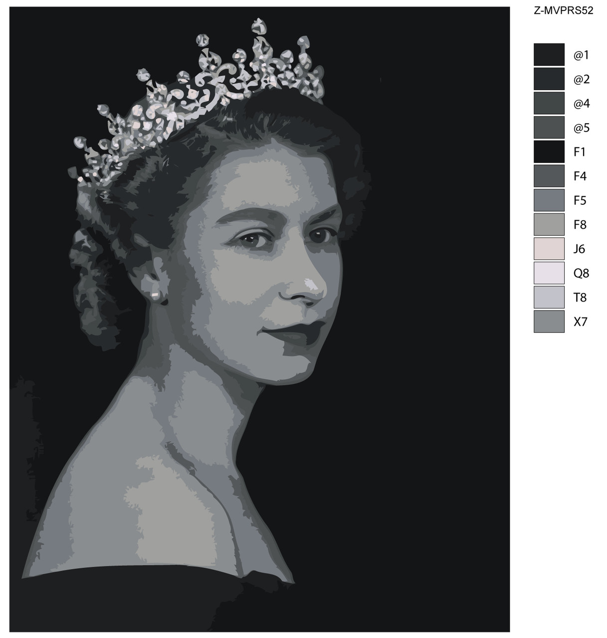 Картина по номерам Королева Елизавета 40 x 50 | Z-MVPRS52 | SLAVINA - фото 2 - id-p196789459
