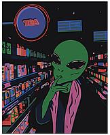 Картина по номерам Инопланетянин в супермаркете 40 x 50 | Z-AB667 | SLAVINA