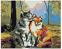 Картина по номерам Лиса и кот 40 x 50 | ARTH-AH78V | SLAVINA