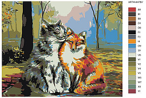 Картина по номерам Лиса и кот 40 x 50 | ARTH-AH78V | SLAVINA, фото 2