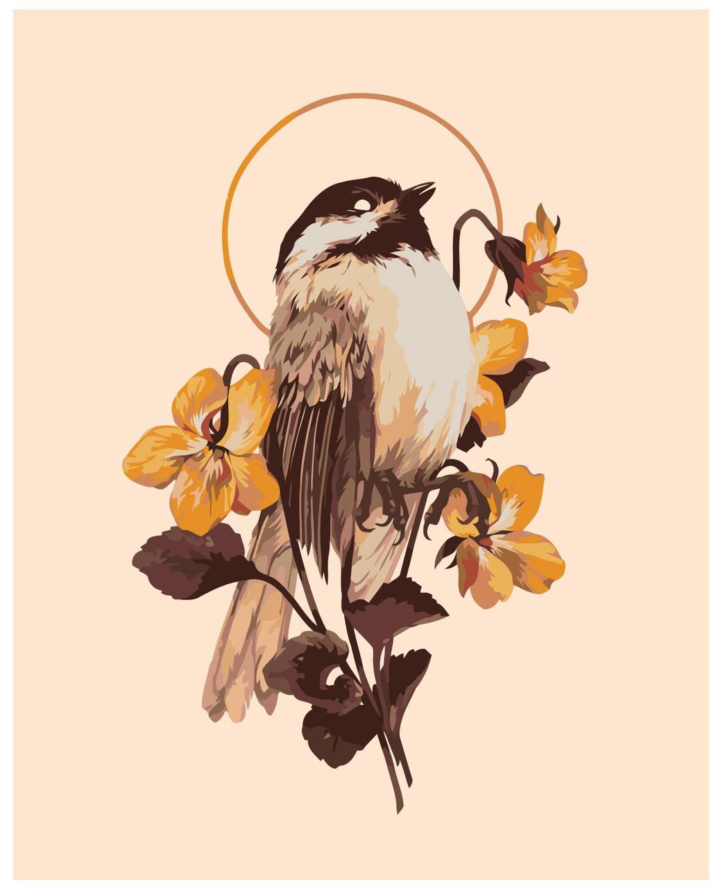 Картина по номерам Птица и цветок 40 x 50 | Z-NA84 | SLAVINA