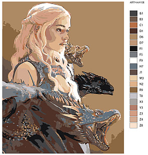 Картина по номерам Мать драконов  40 x 50 | ARTH-AH106 | SLAVINA, фото 2
