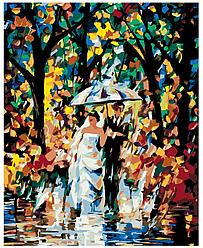 Картина по номерам Молодожены под зонтом Леонид Афремов 40 x 50 | LA41 | SLAVINA