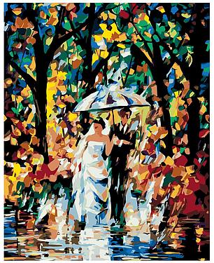 Картина по номерам Молодожены под зонтом Леонид Афремов 40 x 50 | LA41 | SLAVINA, фото 2