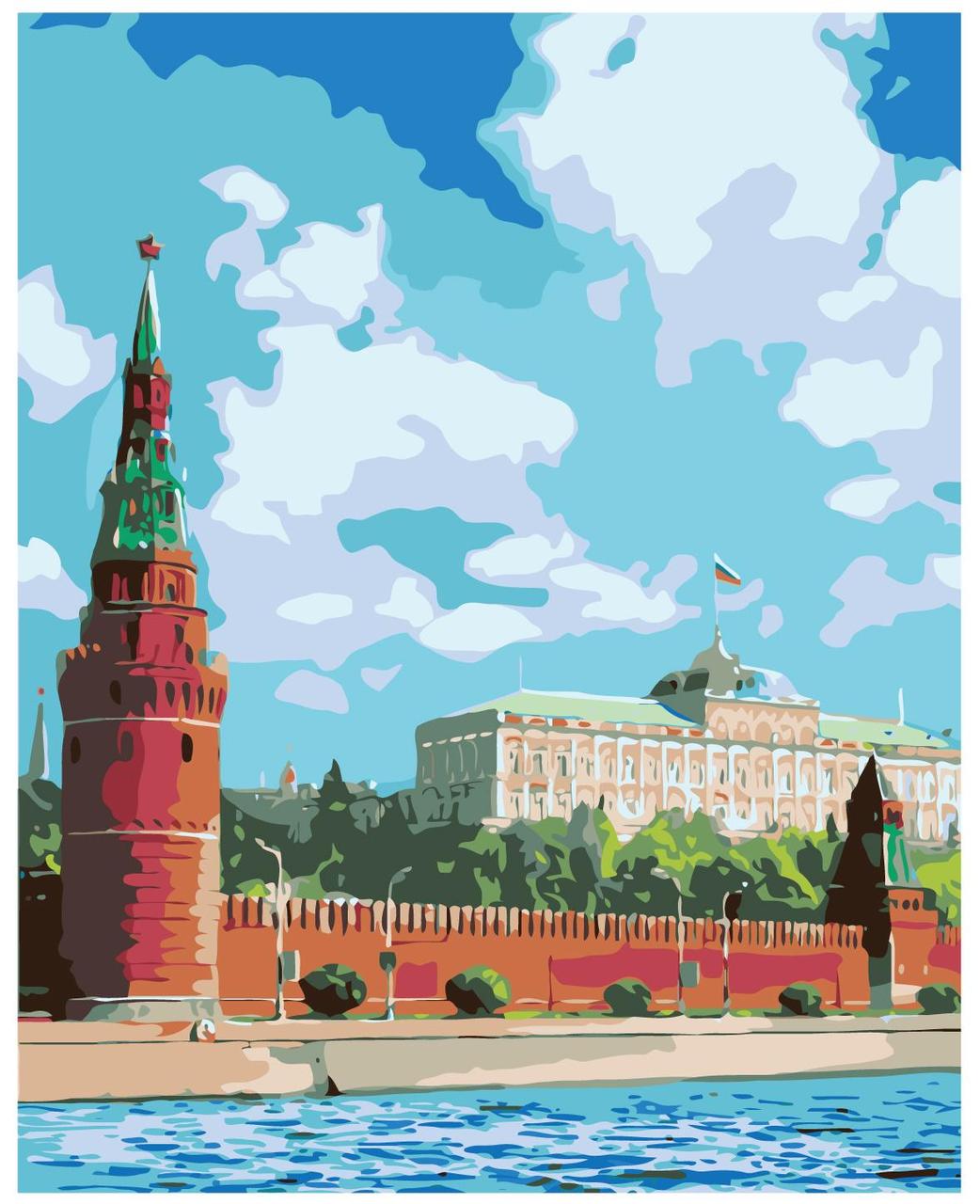 Картина по номерам Москва-река 40 x 50 | RUS001 | SLAVINA - фото 1 - id-p196789542