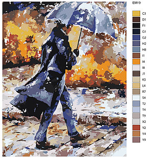 Картина по номерам Мужчина под зонтом Эмерико Имре Тот 40 x 50 | EM19 | SLAVINA, фото 2