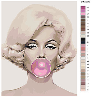 Картина по номерам Мэрилин Монро с жвачкой 40 x 50 | ZAKAZ015 | SLAVINA, фото 2